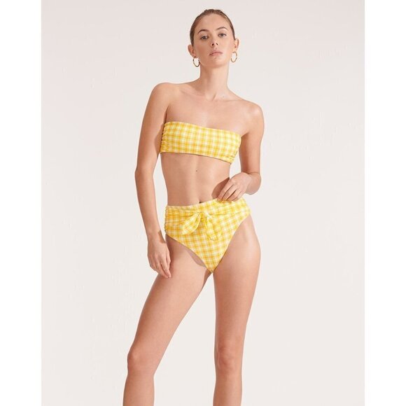 💕VERONICA BEARD💕 Catarina Bandeau Bikini Top (L) + Azoia Tie Waist Bottom (XL) - Picture 5 of 16